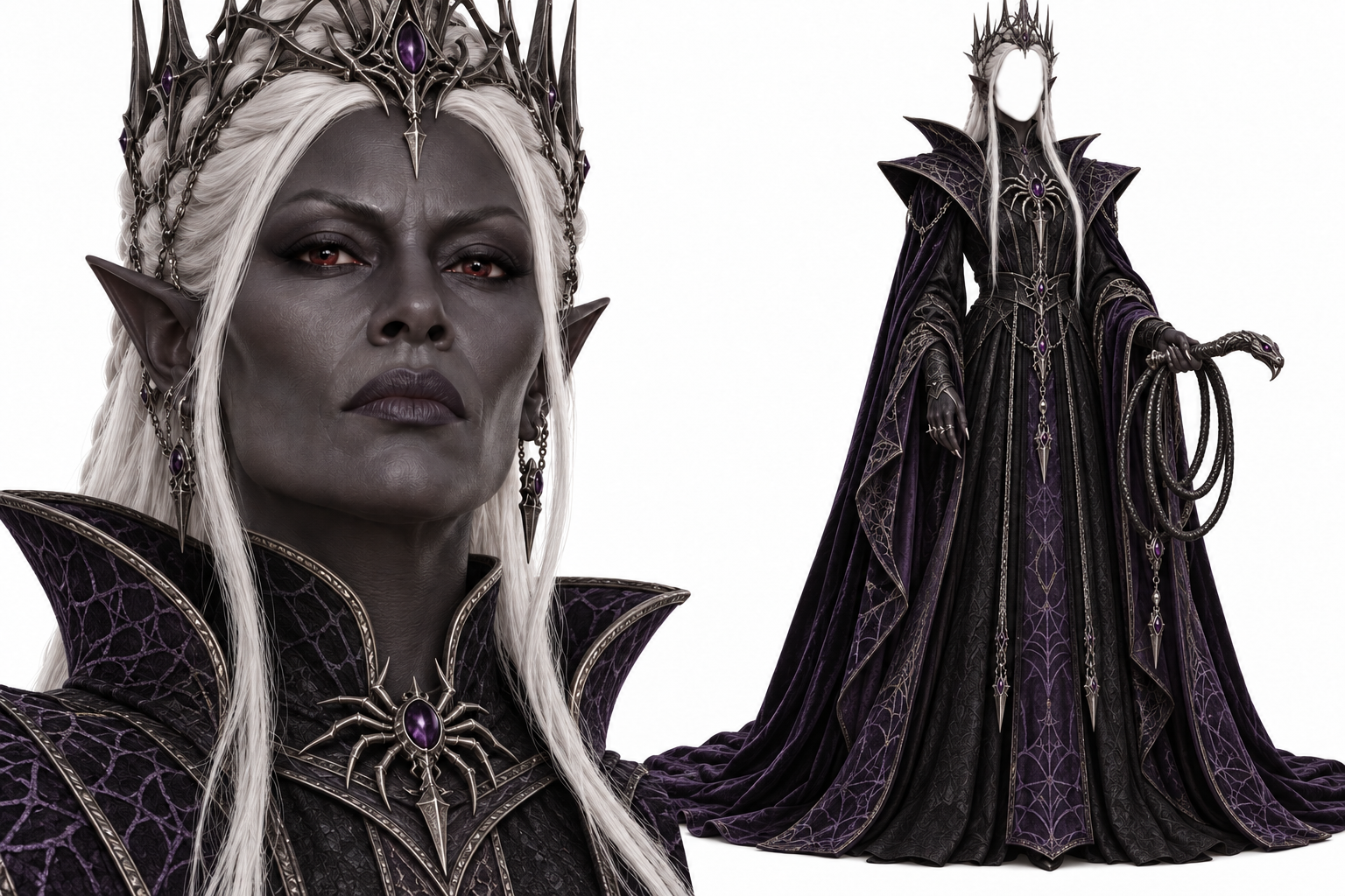 Referencia visual de Malicia, matrona de la Casa Do’Urden